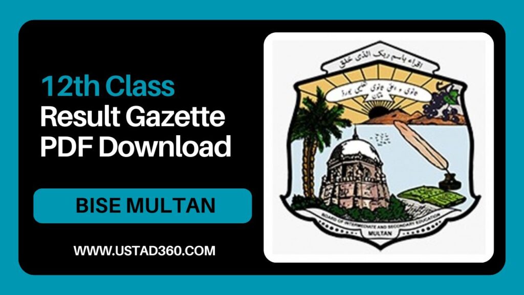 12th Class BISE Gujranwala Board Result Gazette 2024 PDF Ustad360