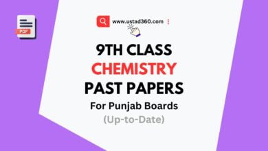 Matric 9th Class Chemistry Past Papers PDF for Punjab Boards