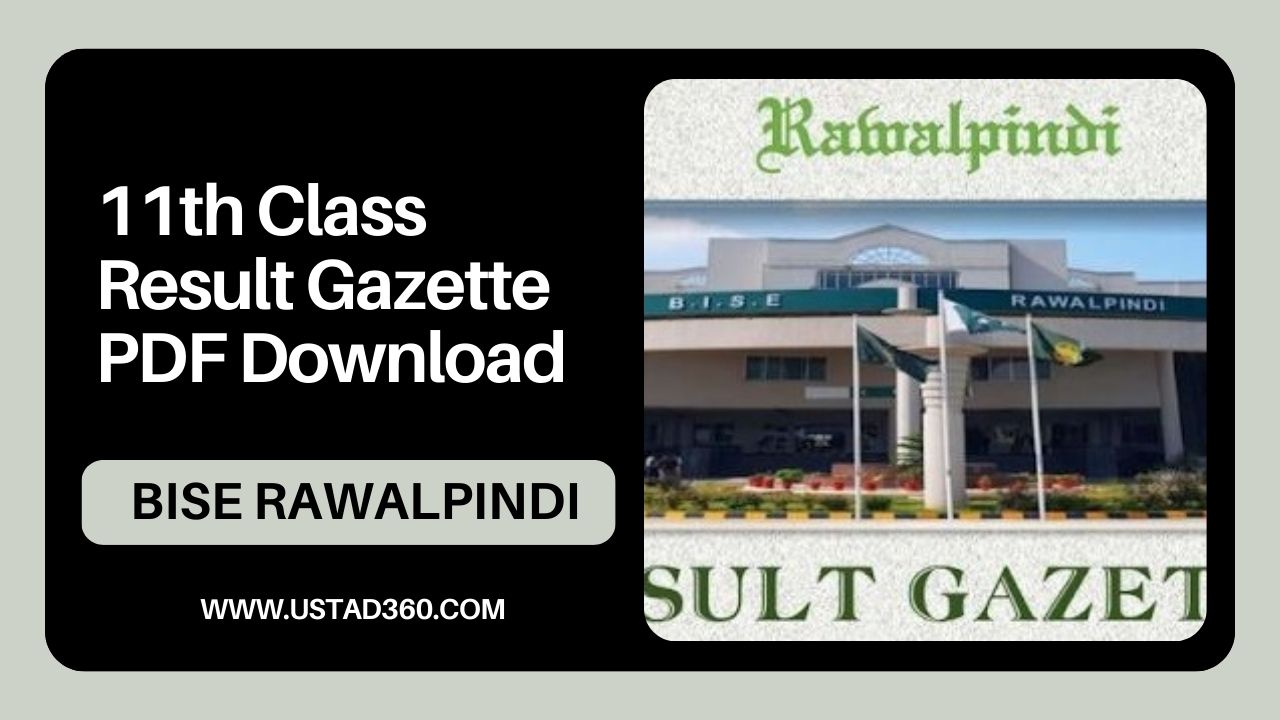 BISE Rawalpindi Board 11th Class Result 2024 Gazette PDF Ustad360