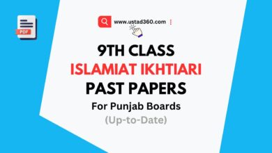 Islamiat Ikhtiari 9th Class Past Papers PDF for all Punjab Boards